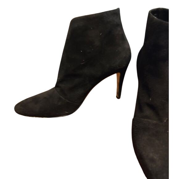 MANOLO BLAHNIK Suede Ankle Boots Booties Black Size 37 EUC - Picture 3 of 5